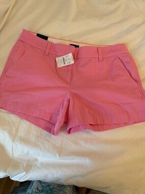 NWT J. Crew Pink Cotton Chino Bermuda Shorts size 8